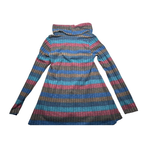 Modcloth Small Sweater Cowl Neck Striped A Line Cut Multicolor Neutrals Womens - Picture 3 of 8